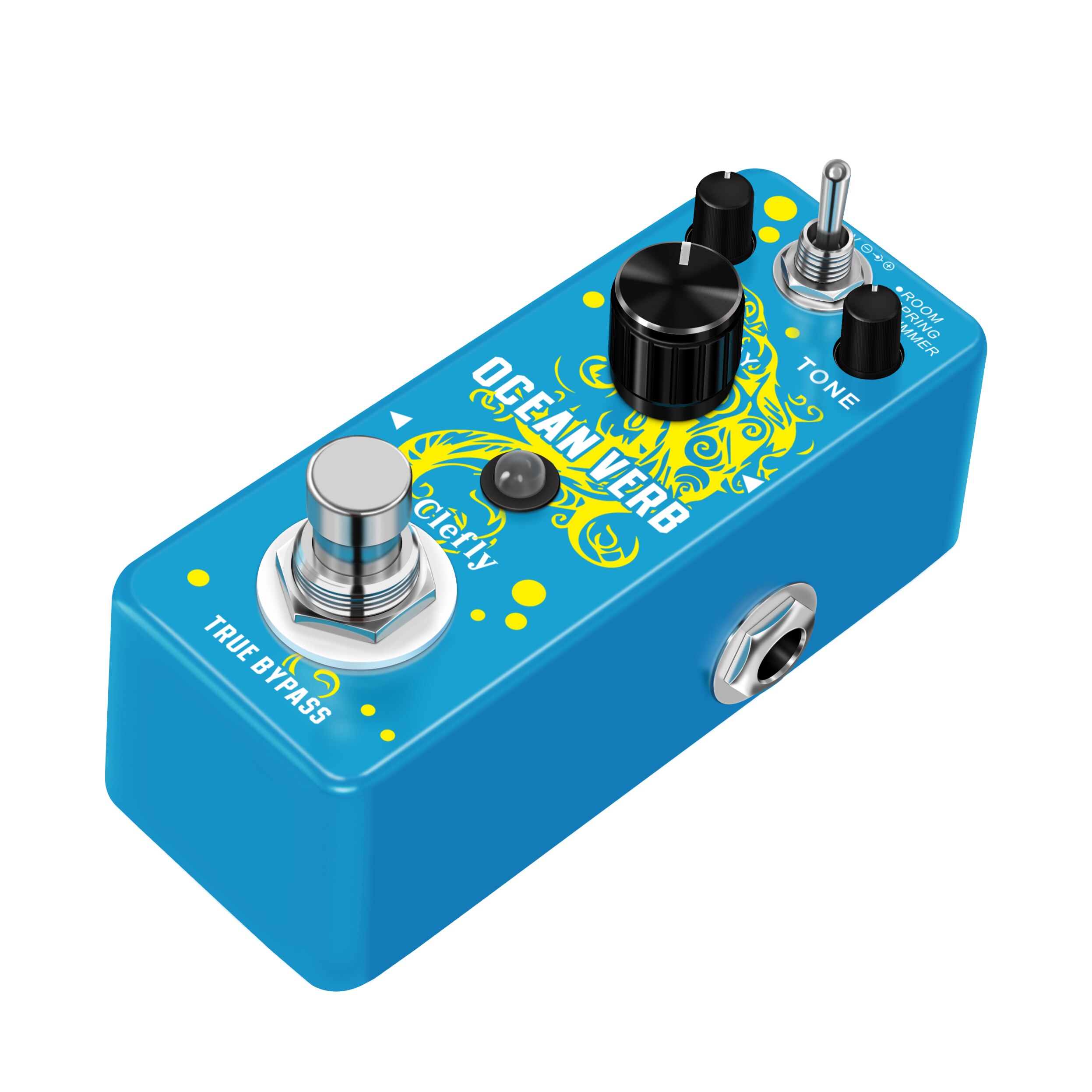 Clefly Guitar Reverb Effect Pedal Digital Pedals Ocean Verb Effects Pedal Room Spring Shimmer 3 Modes With True Bypass