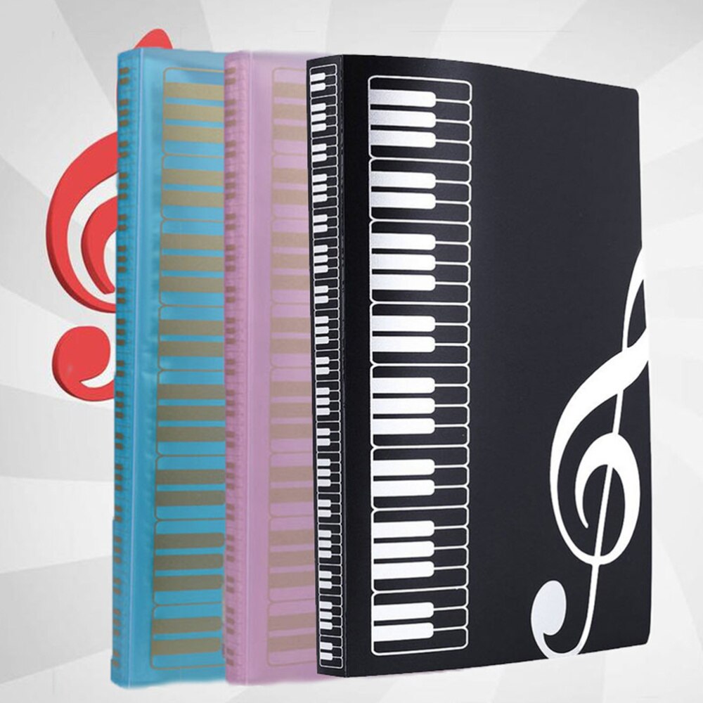 2 stuks kantoormap, muziekmap, organizer, papieren documenthouders, schoolkantoorbenodigdheden met 40 stuks binnenpagina's (b