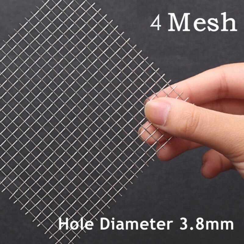 4-400 mesh 30 x 30cm ruostumaton teräsverkko suodatin verkko metalli etukorjaus kiinteä verkko suodatin kudottu lanka seula levy suodatin: 4 mesh