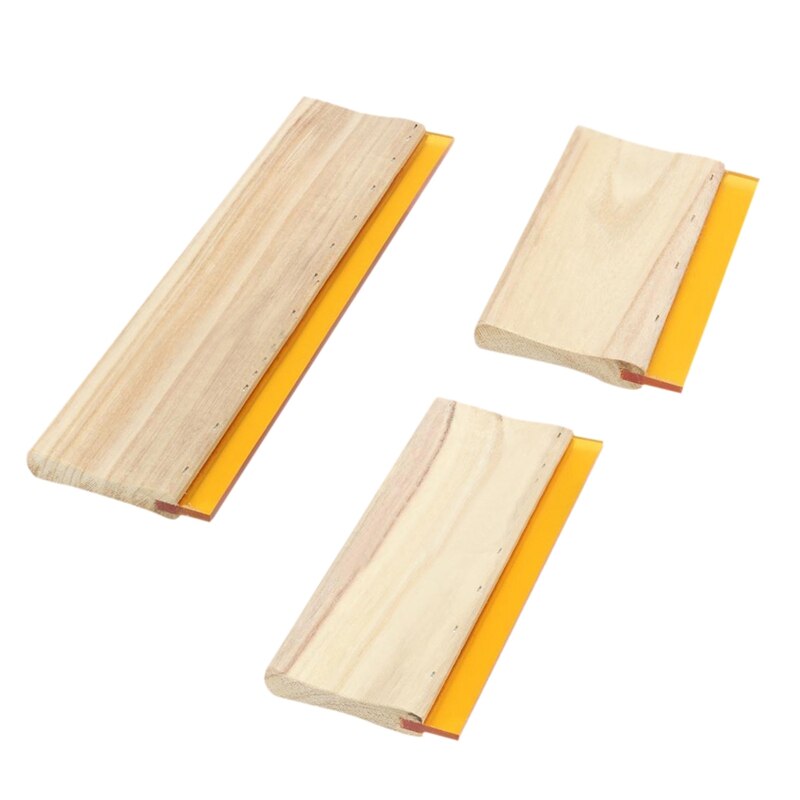 Botique-3 Pcs Silk Sn Printing Squeegee Ink Scaper Scratch Board Tools 16cm 24cm 33cm