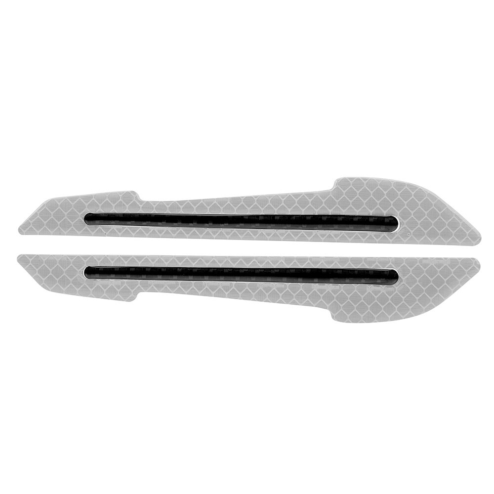 2Pcs Precut Reflective Marking Tape Strip Stickers RearView Mirror Anti-Collision Safety-Warning Sign Decals: White