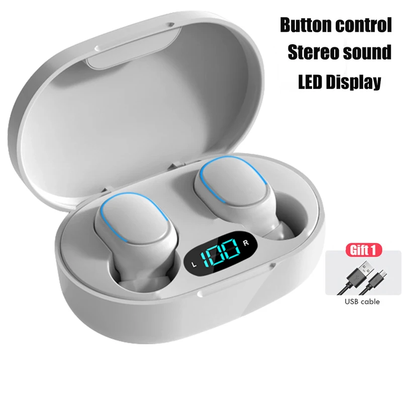 Original A7S TWS Headset Wireless Earphones Bluetooth Headphones Sport Stereo Fone Bluetooth Earbuds for Xiaomi Huawei iPhone: WHITE
