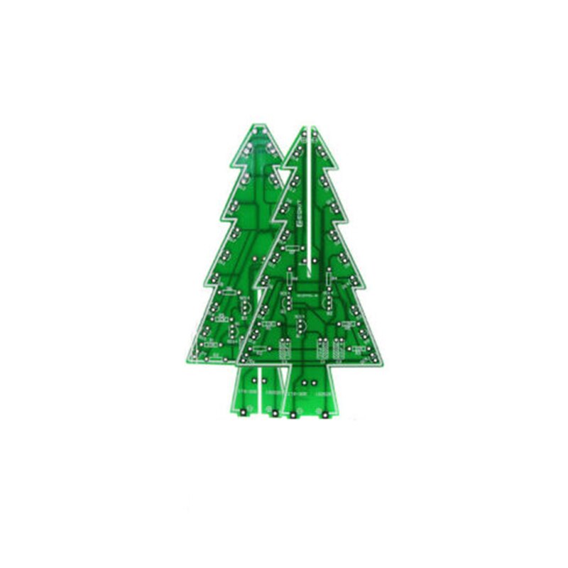 DIY LED Christmas Tree Three Color Flashing Light Red/Green/Yellow DIY Kit for Fun