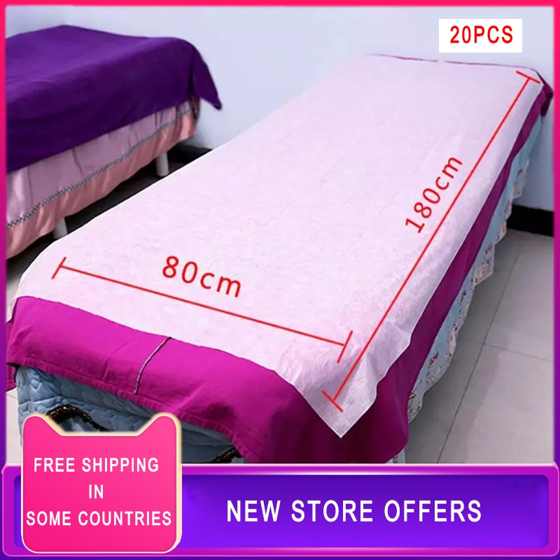 20PCS 80x180cm Disposable SPA Bedsheets Massage Salon Nonwoven Bed Cover Bed Sheets Health Care Tool