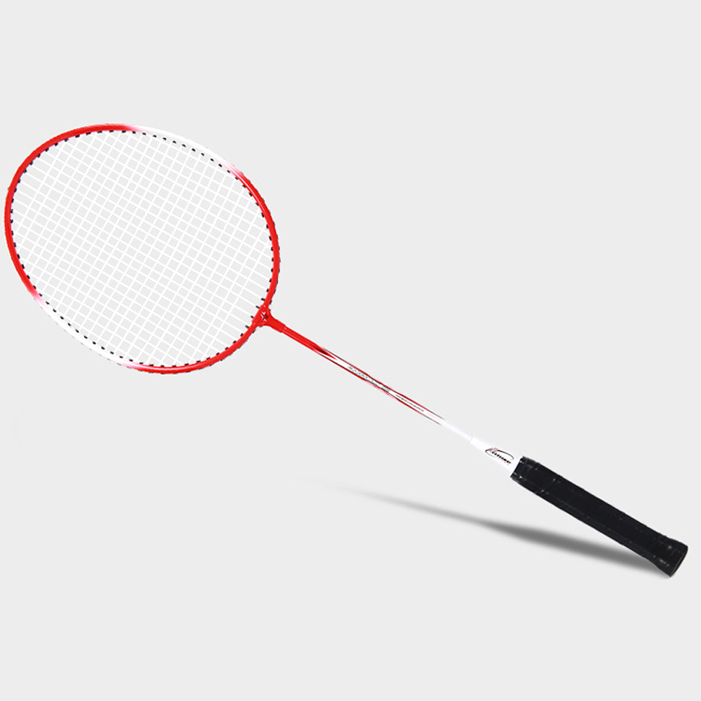 1 Pair Badminton Rackets Ferroalloy raquette de badminton with Badminton Shuttlecock & Bag Oval type