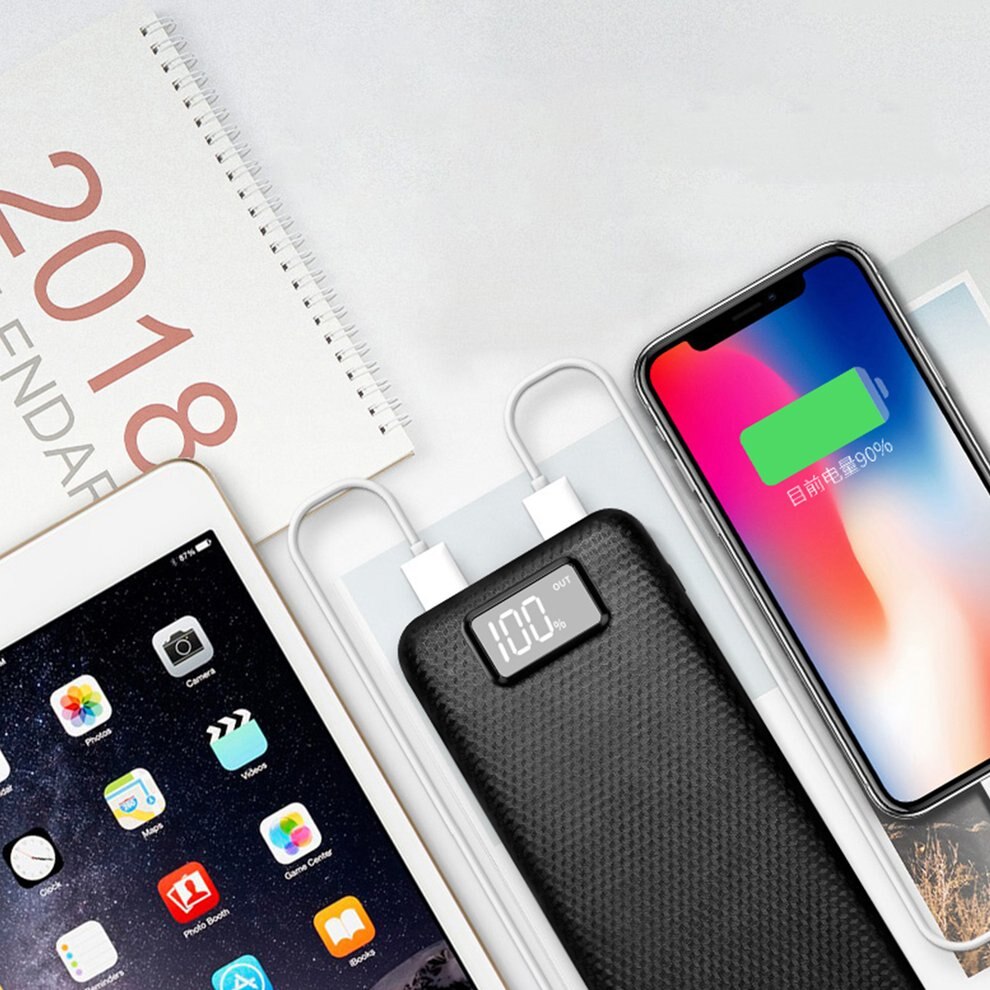 MY8 Power Bank Shell LCD Digitale Display Dual USB Output Power Bank Oplader Case DIY Kits Module 8pcs 18650 batterij Houder
