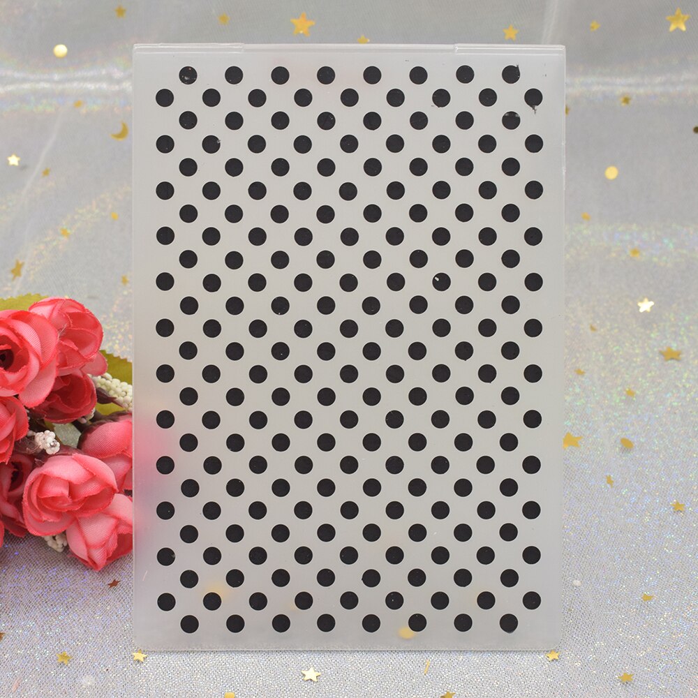 Dots Pattern 3D Embossing Folders for DIY Scrapbooking Paper Card Making Craft Plastic Embossing Template Stencil: Dots
