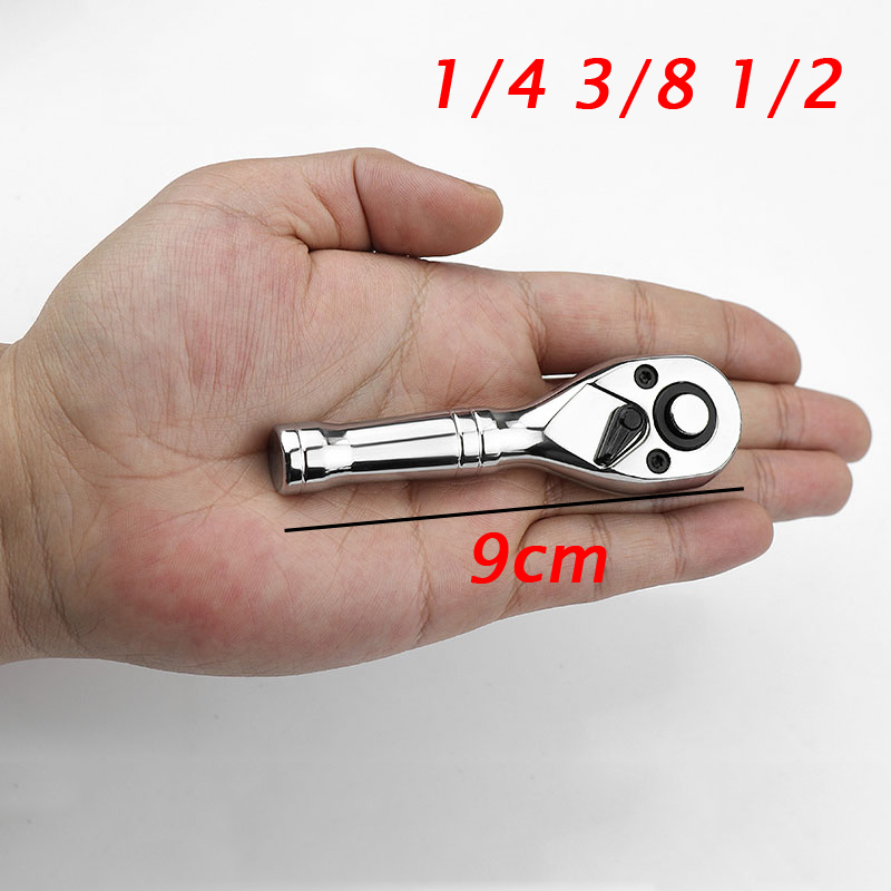Drive Stompe Ratchet Flex Head Ratelset Mini Stompe Ratelsleutel 1/2 3/8 1/4 Inch 72 Tand Dopsleutel Voor Krappe Ruimtes