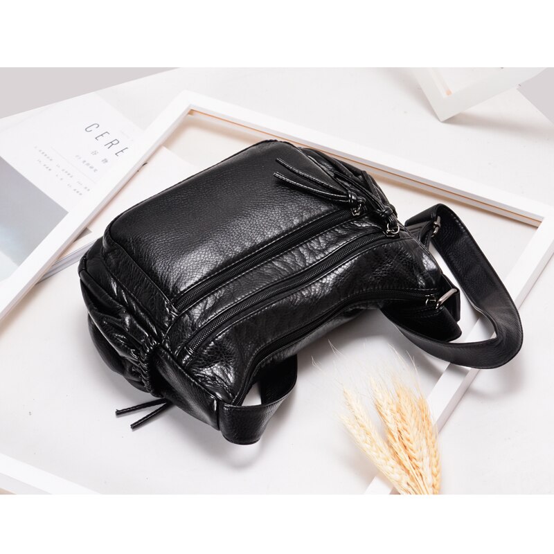 Borse da donna 2010 borsa a tracolla da donna casual borsa a tracolla borsa a tracolla in pelle PU lavata morbida borse da donna di moda Sac