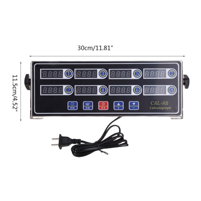 8 Channel Digital Kitchen Timer Cooking Timer Reminder Commercial Burger Bakery