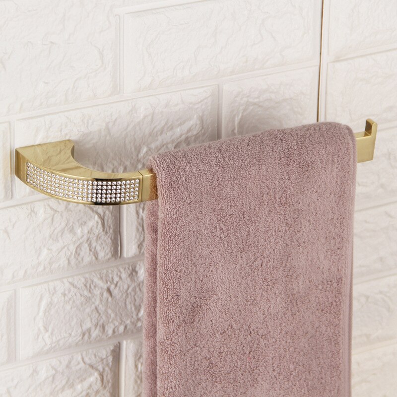 Copper Czech Crystal Toilet Towel Rail Rack Towel Holder Bathroom Towel Rack Hanger Wall Hanging Kitchen Towel Bar Storage Shelf