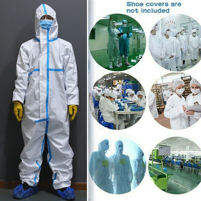 Disposable Coveralls Clothing Protective Safety Overalls Suit Full Protection Anti-Virus Flu Clothing Suit