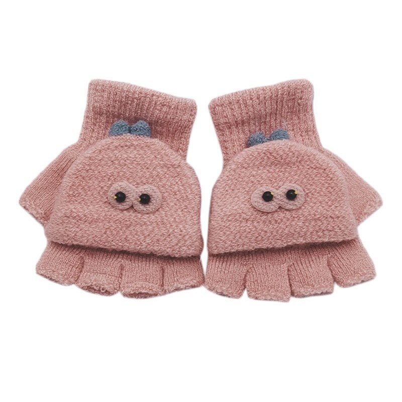 Nuovo Sveglio Del bambino Del Fumetto Guanti di Inverno di Lana A Maglia Neonato Guanti di Spessore per bambini I Bambini Tenere in Dito Guanti Caldi