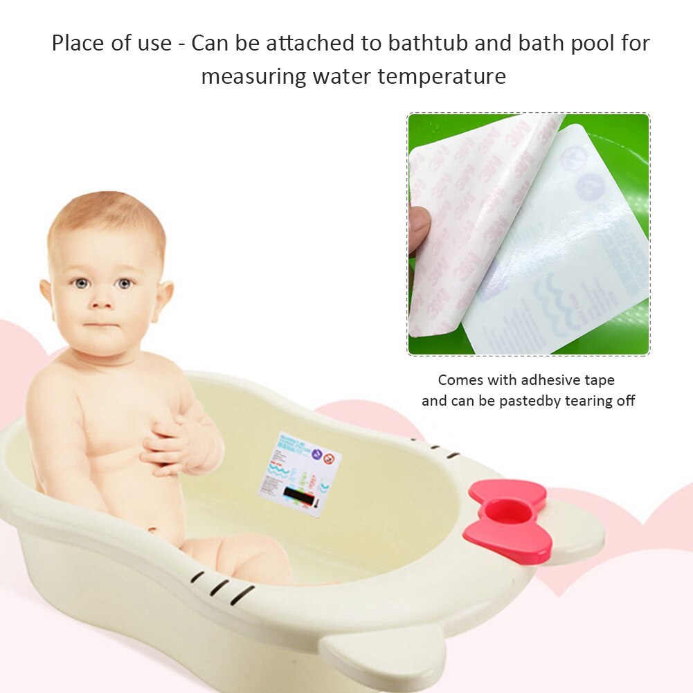 Baby Bath Water Temperature Measuring Card Sticker Bathtub Pool Cartoon Temperature Card Baby Bath Water Temperature Stickers