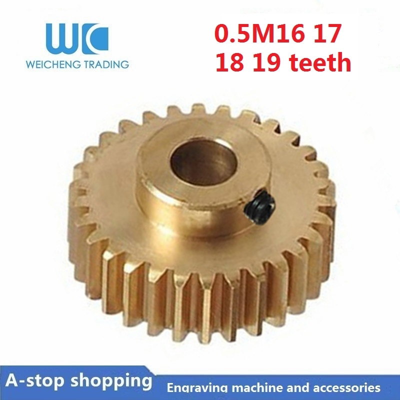 5 pc Koper gear boss 0.5 modus 16 17 18 19 tand precisie 3D printer encoder miniatuur kleine modulus