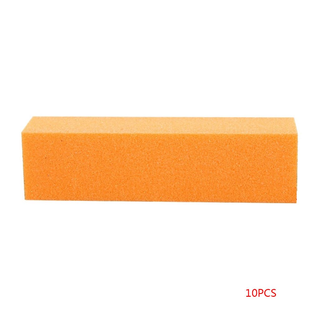 5Pcs/10Pcs Duurzaam Spons Nagelvijl Schuren Buffer Blok Polijsten Pedicure Manicure Nail Art Tool: 10PCS Orange