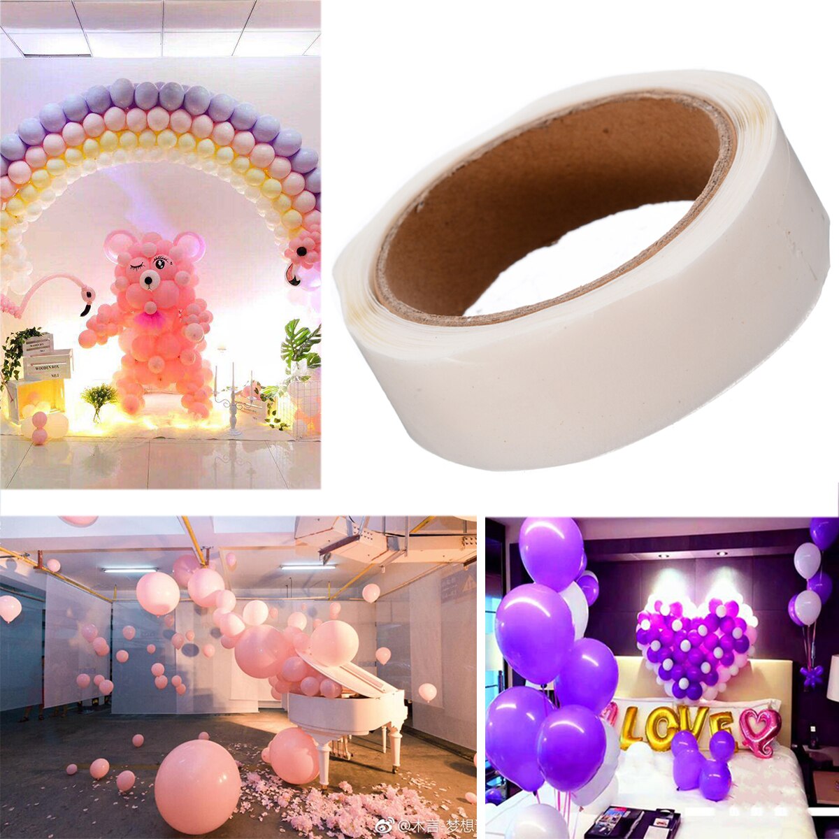 1 Roll 300 Double Sided Sticky Dots Adhesive For Wedding Birthday Party Balloon Decoration DIY Craft Glue Supplies 5mm