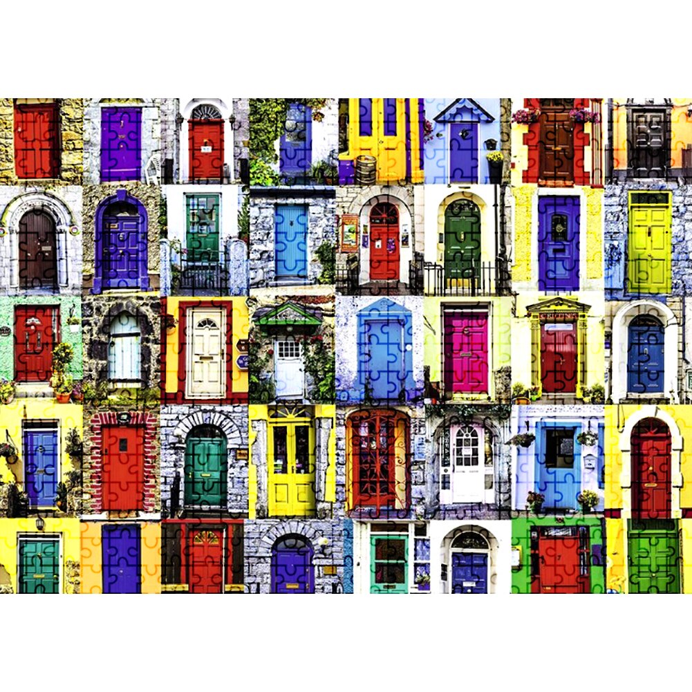 1000 pièces bricolage chat/tigre/Lion image Puzzles apprentissage éducatif puzzle assemblage jeu jouet enfants salon décoration: F