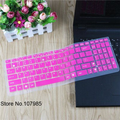 Cubierta protectora de silicona para teclado de portátil de 15,6 pulgadas, para Asus X555Q, X555Y, X555YI7310, FX50, F540U, K550V, A556, FH5900: Rose