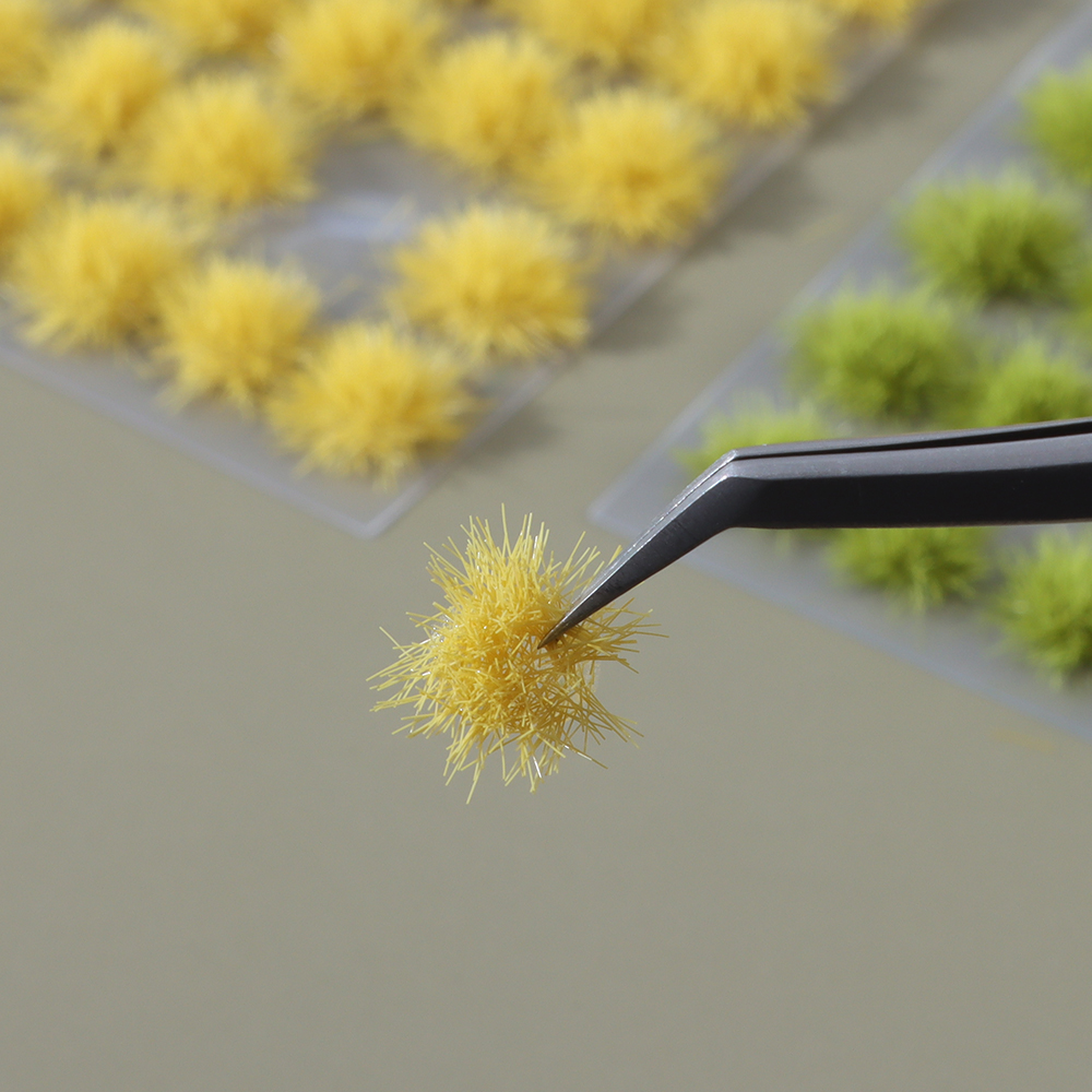 50pz 5mm erba artificiale ciuffo modello di simulazione boccole in miniatura grappolo di piante tavolo da sabbia multi-terreno scena materiale fai da te
