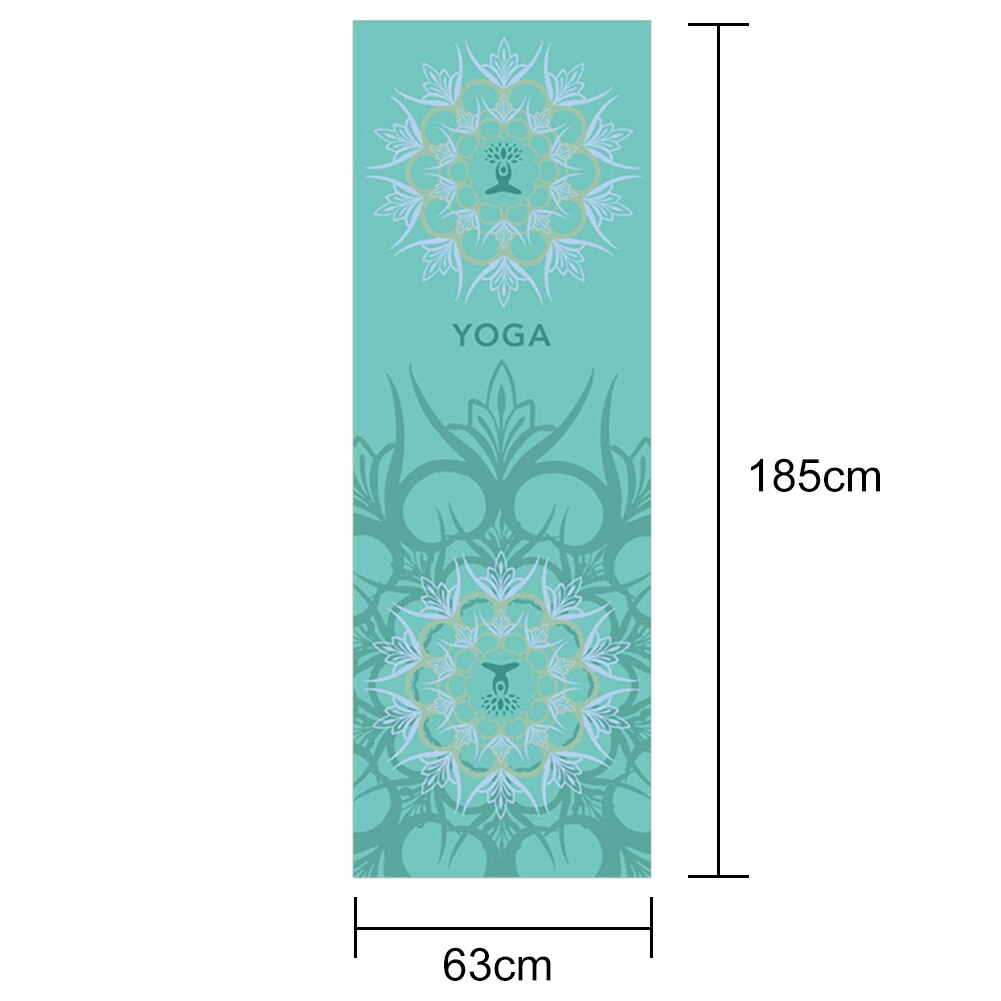 Anti-Slip Yoga Mat Dekens Sneldrogende Handdoek Gym Fitness Pilates Workout Sport Reizen Patroon Yoga Mat Cover thuis Deken: D