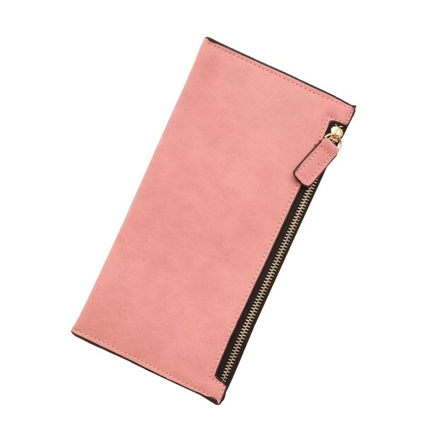 Long Style Letter Nubuck women wallets Female Lovely wallet card holder coin purse Holders: Pink