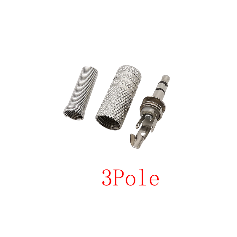 5 Stuks Metalen 3.5Mm Mannelijke Stekker 2/3/4 Polen Mono/Stereo Audio Koptelefoon Connector Jack Ts/Trs/Trrs 3.5Mm Plug Solderen Diy Reparatie
