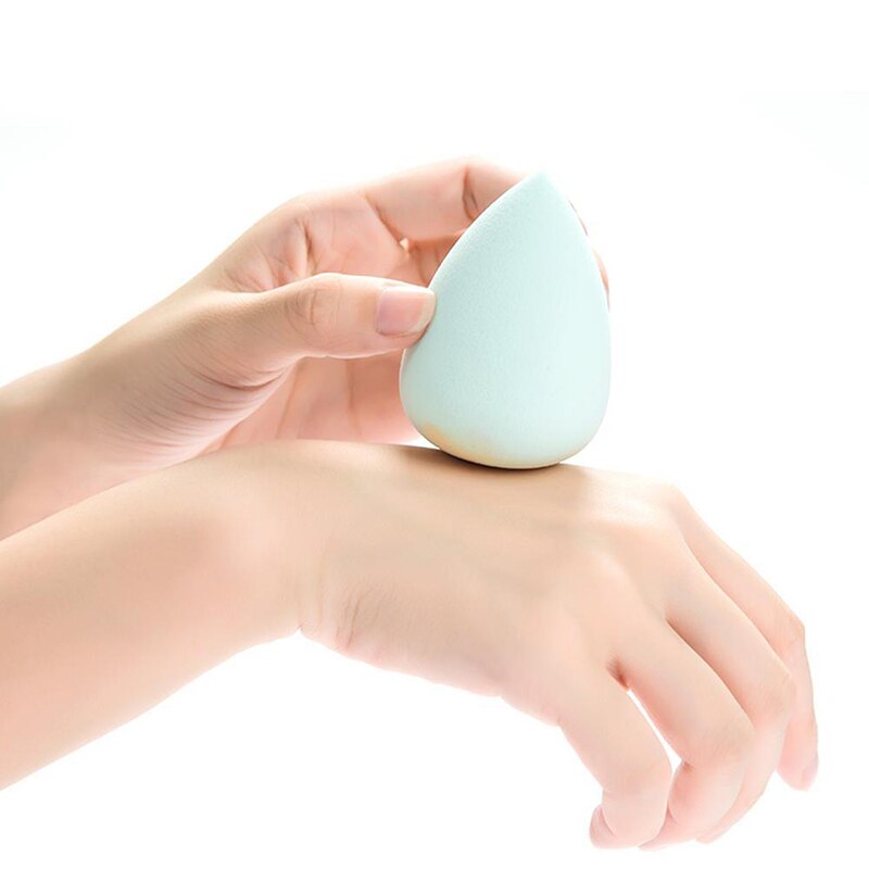Borla cosmética para base de maquillaje, esponja hidrofílica en forma de gota de agua, no esponja de látex, herramienta de maquillaje de belleza para uso Dual en seco y mojado 1 ud.
