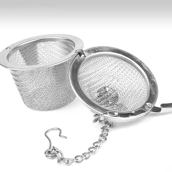 Rustfritt stål krydder te sil gjenbrukbar løs te blad krydder sil mesh infusjon te ball filter drikking te tilbehør