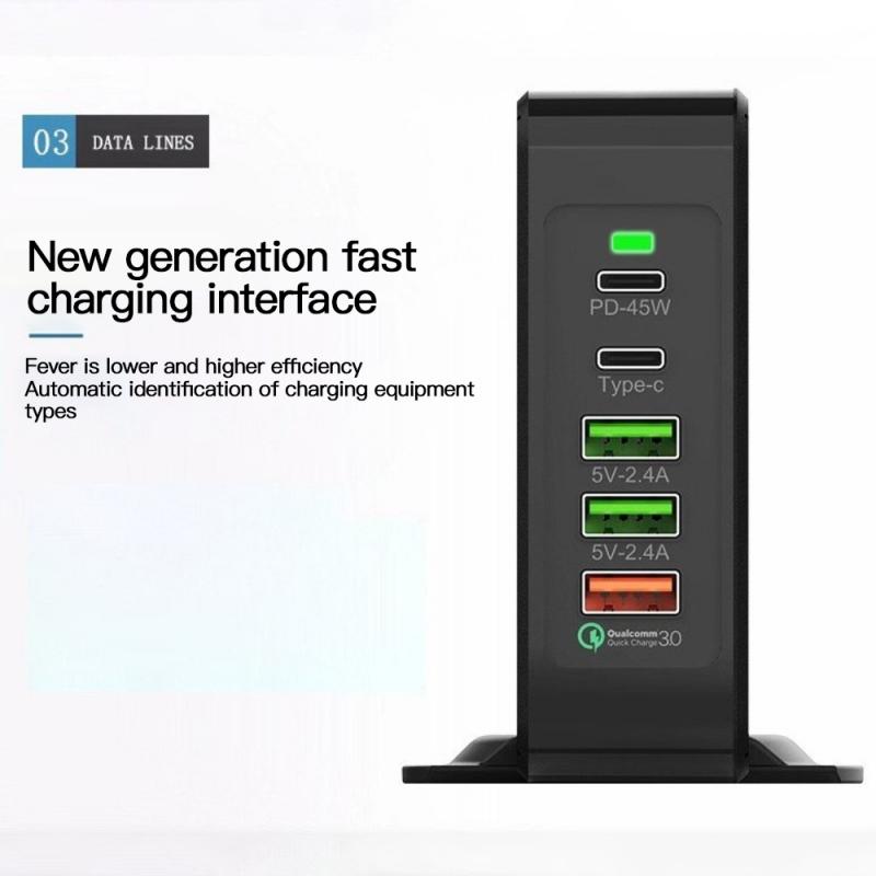 QC 3.0 PD Multi-port USB Charger Wireless Charging Head Quick Charge For IPhone Xiaomi Samsung Huawei 3 Ports Fast Charger