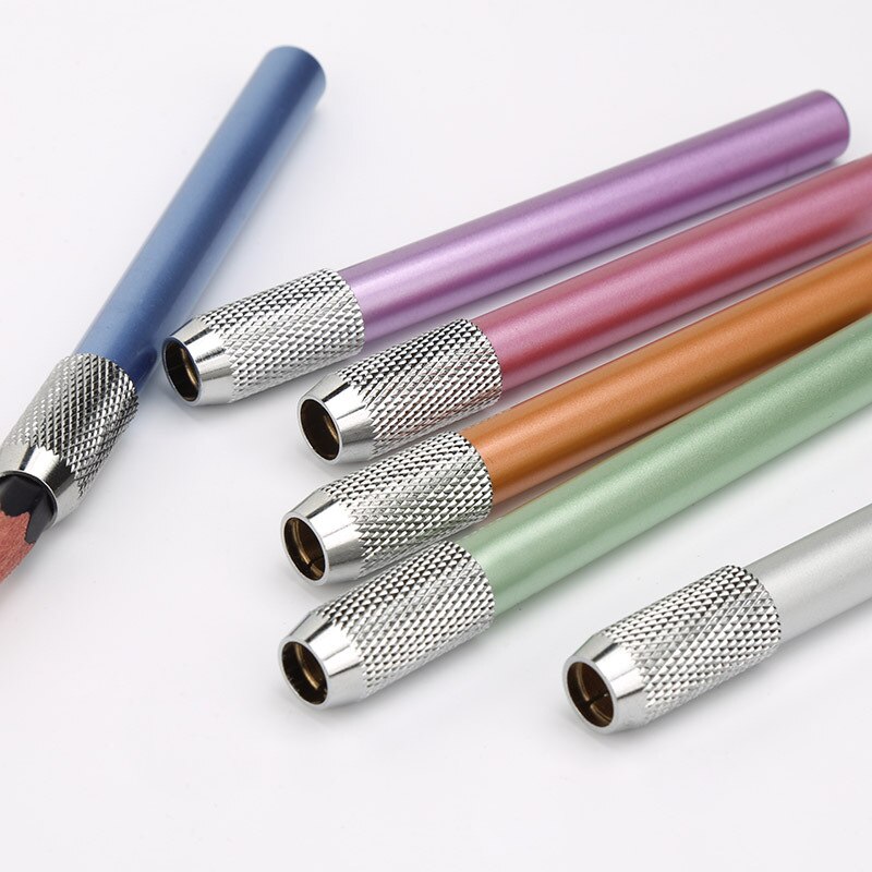6-color metal pencil extension drawing pencil sleeve extension pencil connector aluminum rod extension rod