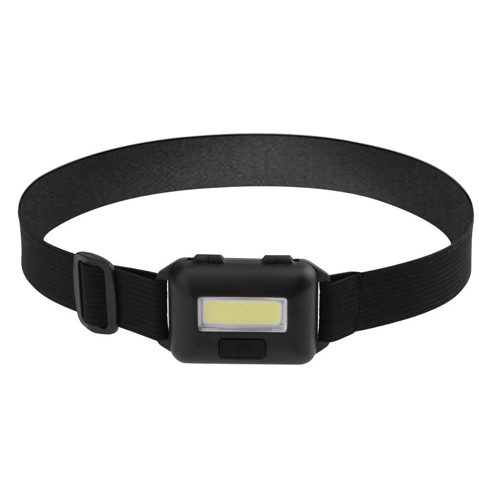 Mini COB LED Headlamp 3 Modes Waterproof Headlight Head Flashlight Torch Lanterna For Outdoor Camping Night Fishing: Black
