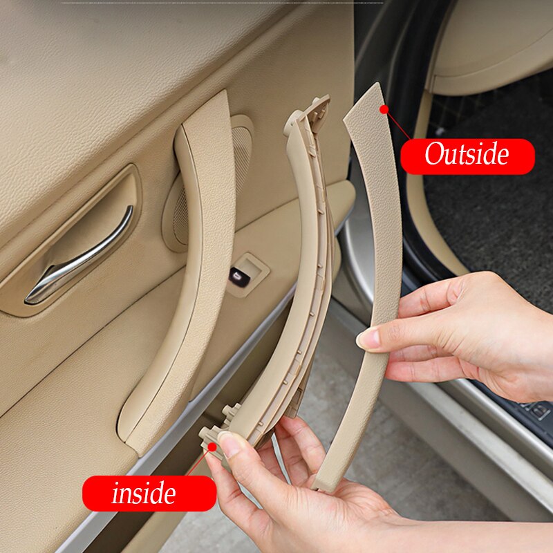 Right + left Car Interior Handle Inner Door Armrest Panel Pull Trim Cover For BMW 3 series E90 E91 328 325 330 318 335