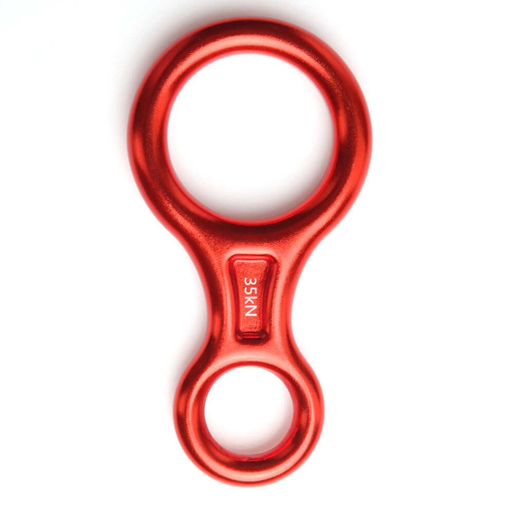 Outdoor Rock Climbing Descender 35KN Figure 8 Word Rope Descender Rappel Ring Downhill Eight Ring Rappelling Gear Belay Device#: G268070