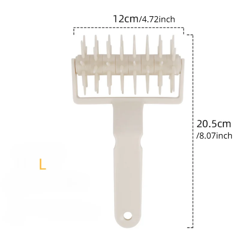 Pizza Roller Pin Pizza Koekjes Bakgereedschap Plastic Deegroller Gebak Pie Naald Wielen Cutter Naaimachine Brood Perforator: Licht Geel