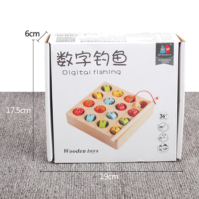 Mode Houten Magnetische Vissen Spel Puzzel Speelgoed Peuters Kids Kinderen Educatief Vis Ouder-kind Interactie Speelgoed