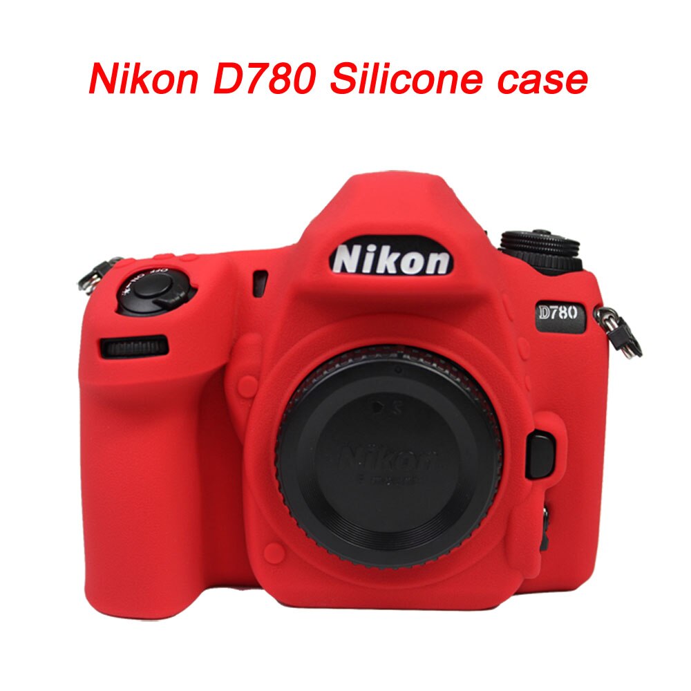 DSLR camera bag Nikon D780 Silicone Cover Camera Case Skin For Nikon D7500 Camera Rubber Body Cover: D780-Red