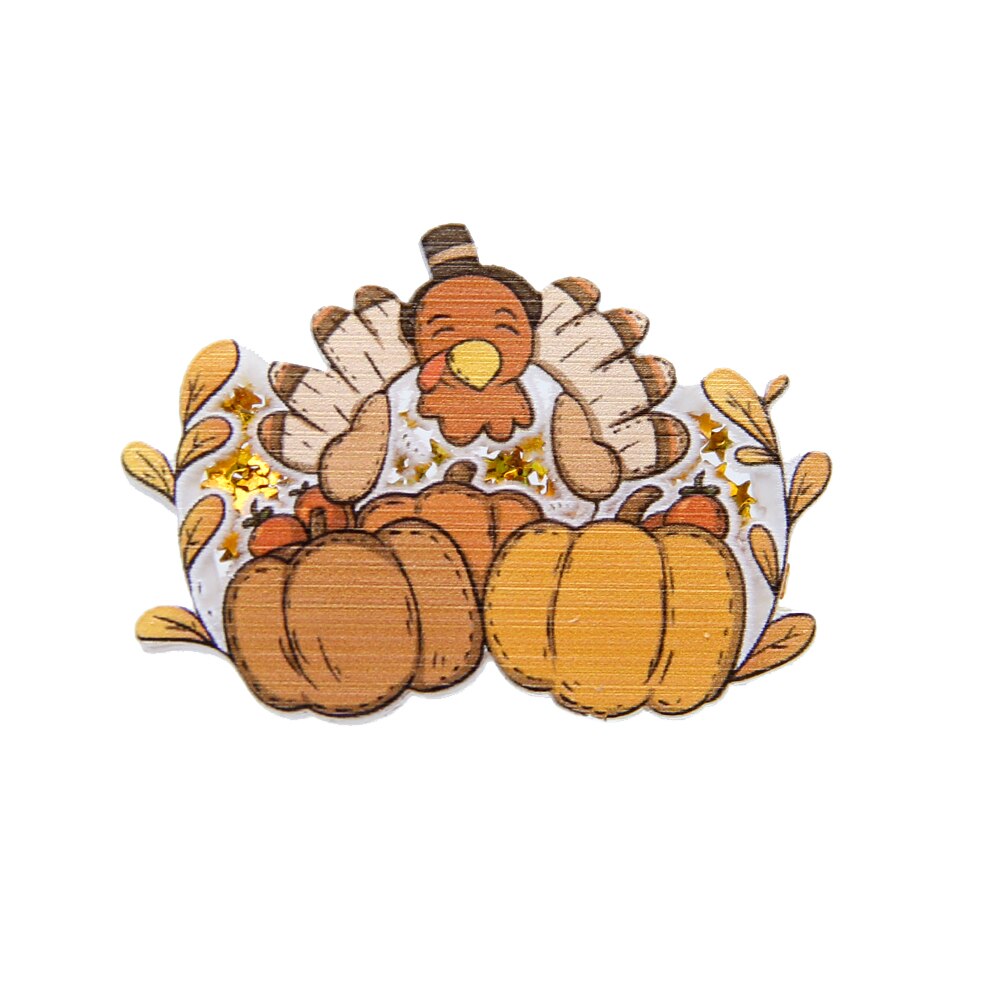 David tilbehør 5 stk/parti thanksgiving påske kviksand pailletter flydende akryl gør-det-selv-hårclips shakers boligindretning ,5 yc 8230
