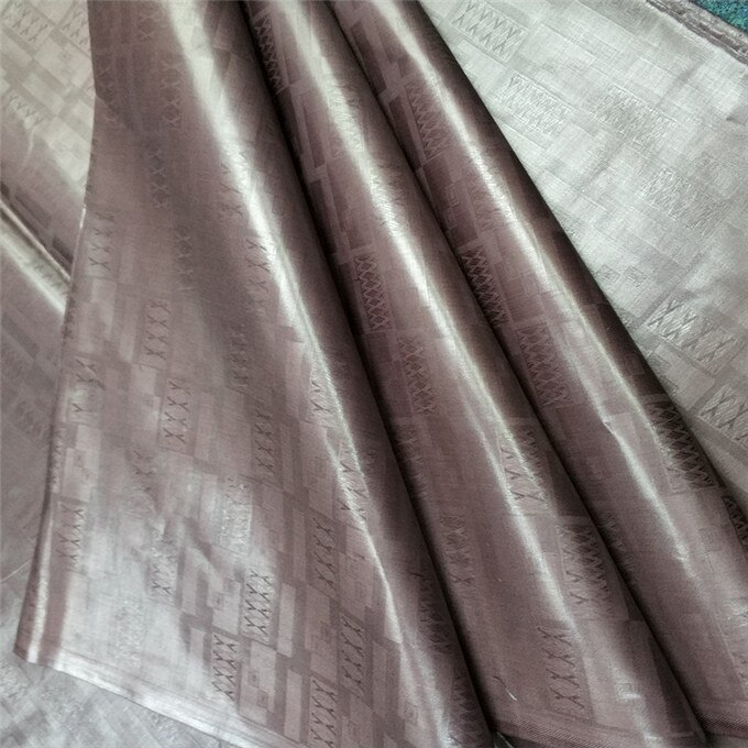 Tissu africain et nigérian pour homme | Tissu riche et de , en coton et en brocade africain, bassin bazin, lot de 5 mètres: brown