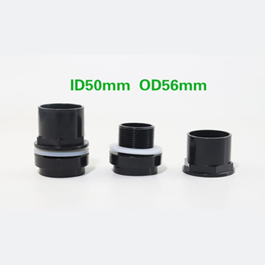Aquarium Plus UPVC Water en Water Gewrichten PVC Aquarium Waterdichte Joint Aquarium Accessoires: ID 50mm