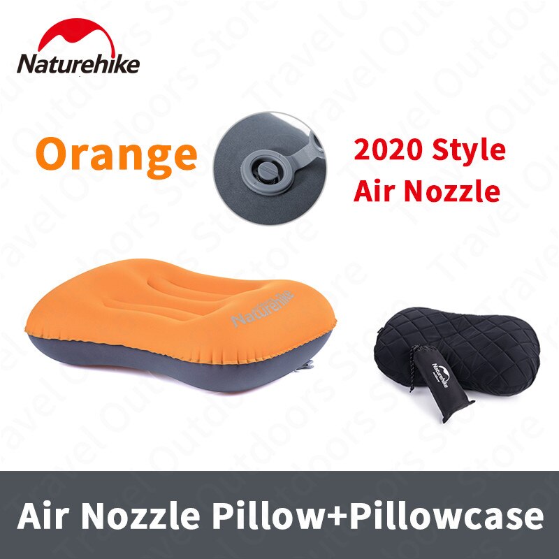Naturehike Aufblasbare Kissen Reisen Luft Kissen Hals Camping Schlaf Getriebe Schnelle tragbar TPU Büro Freien Wandern NH17T013-Z: 2020 Orange