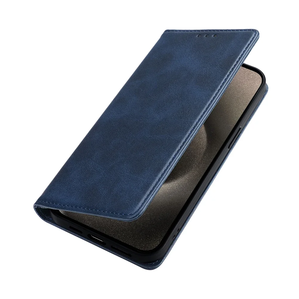 Redmi A2 Hülle, modische Leder-Brieftaschen-Buchhülle für Xiaomi Redmi A1 A2 A1 Plus A2 Plus, magnetische kippen-Handyhülle mit Kartenfächern: Aluminium / Blau