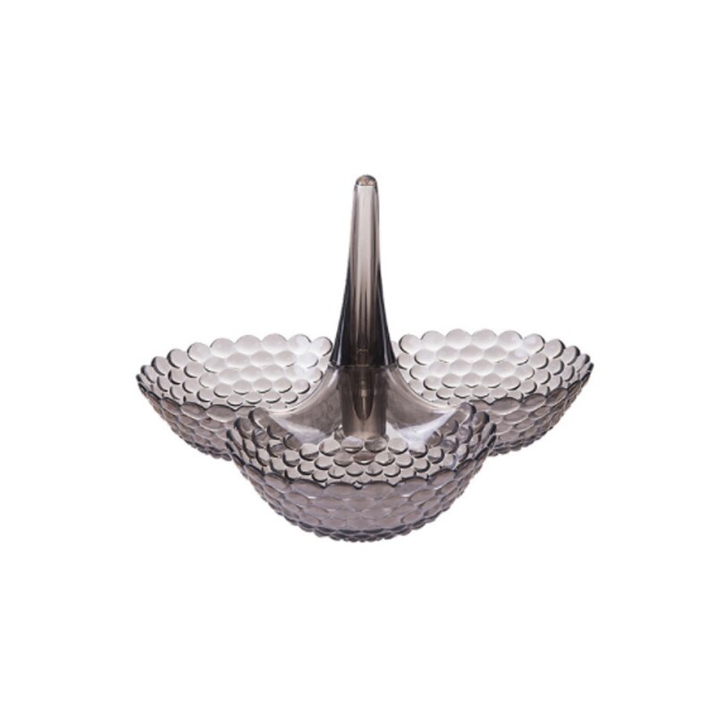 Impilati Stoccaggio Europeo Vassoio Multi-strato di Plastica Piatto di Frutta Secca Spuntino Piatto Tavolo Ciotola spuntino caramella Vassoi cremagliera Organizer: 1 strato-nero