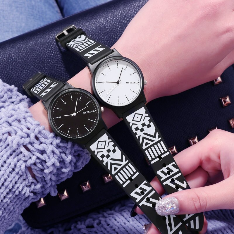 2 stuks/partij paar horloges dames heren casual siliconen band polshorloges klok dames quartz horloge relogio feminino: 3