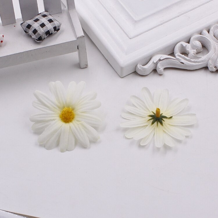 Cabeça de flor artificial de 6cm, cabeça de flor artificial diy, wreath, corpete de noiva, natal, dia das bruxas, decoração de caixa de presente de casamento, arco de casamento com 10 peças flores: Branco leitoso