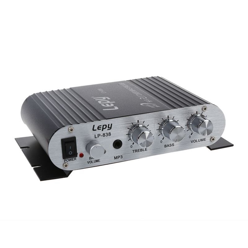 Lepy 200W 12V Hi-Fi Versterker Amp Stereo Booster Voor Auto Motorfiets Radio MP3: Default Title