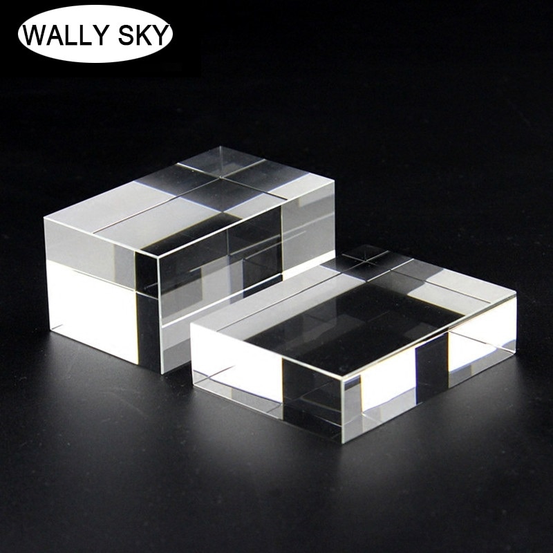 k9 Optical Prism 6x6x15cm Artificial Crystal Glass Cuboid Prism for Taking Pictures Photography Optical Experiment Tool