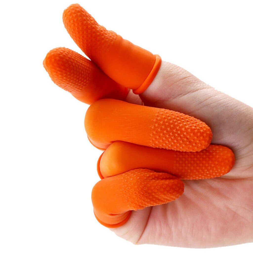 Anti-kontakt finger barnesenge nail art latex fingerspidser beskytter små gummihandsker