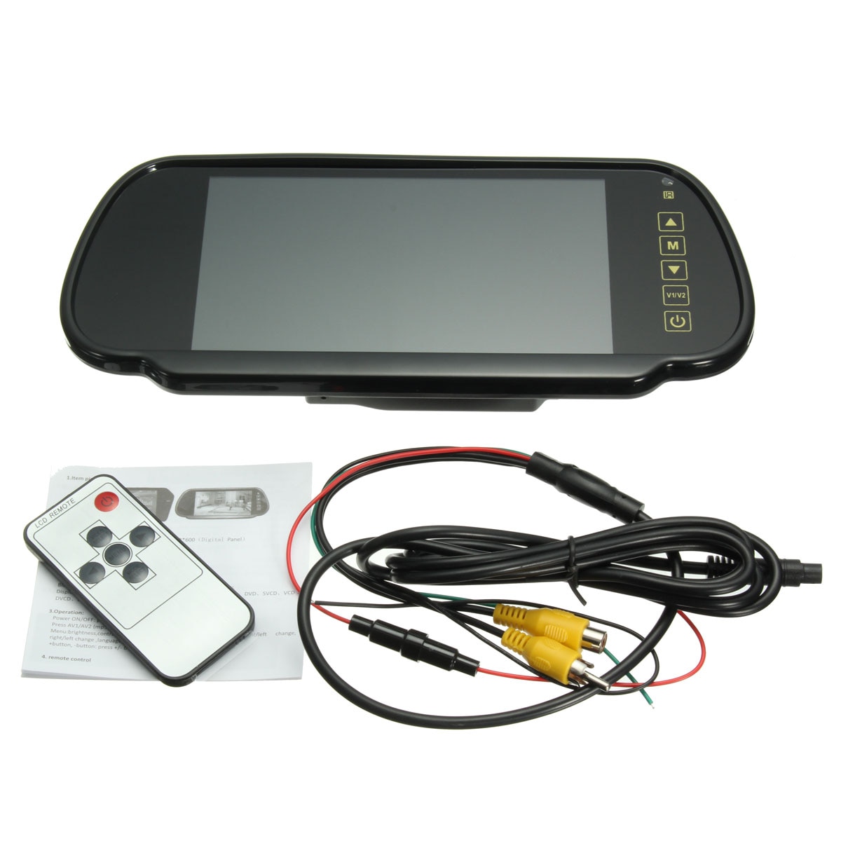 7" TFT LCD Rear View Mirror Monitor Display Fit Car Reverse Parking Rear View Camera