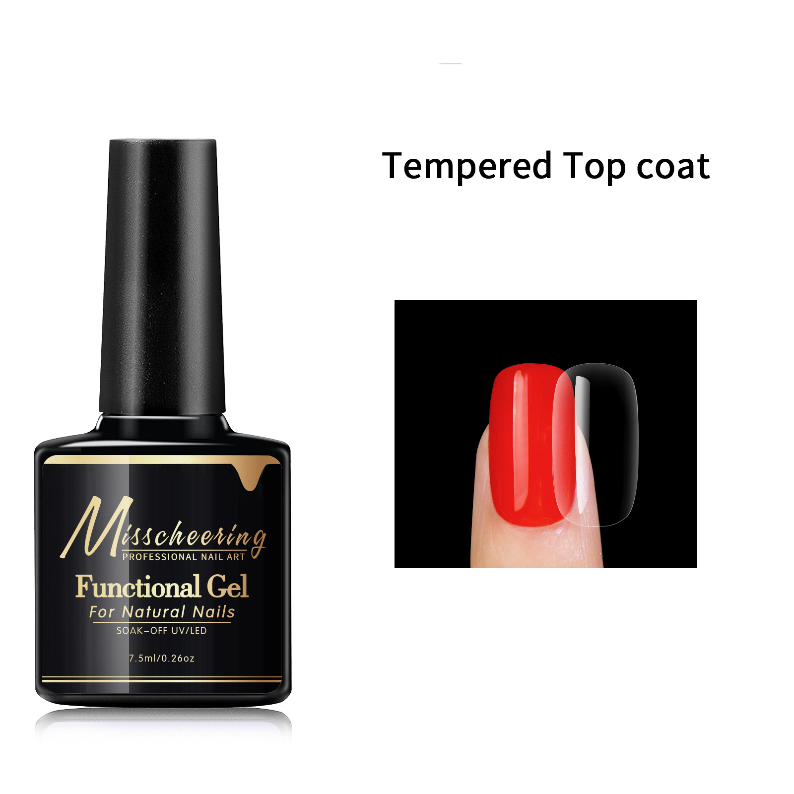 30ml large capacity nail art functional glue durable and scratch resistant suitable for nail art nail tools: Gold